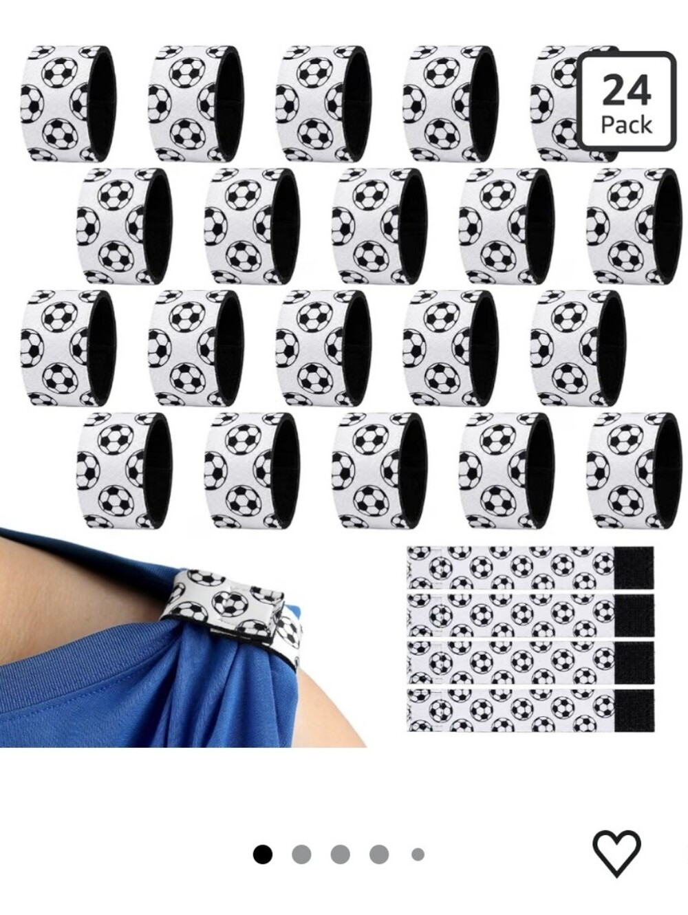 Soccer Pattern Sleeve Holders - Black & White (24 Pack)